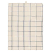 Theedoek IB Laursen naturelblauwe ruit